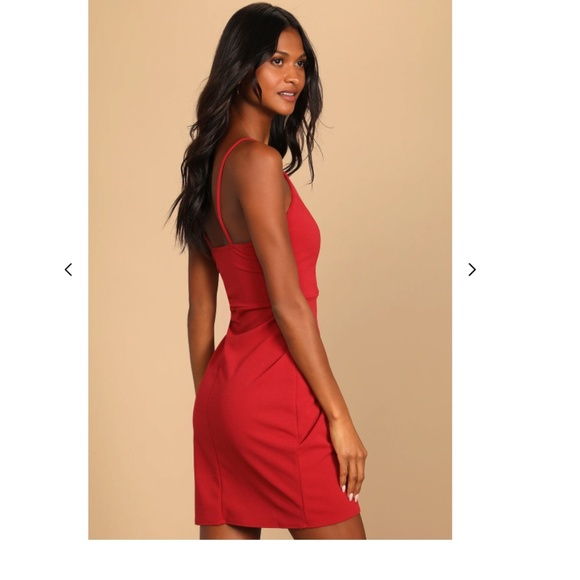 NWT Lulus Forever Your Girl Rust Red Bodycon Dress - Size S - Picture 4 of 4
